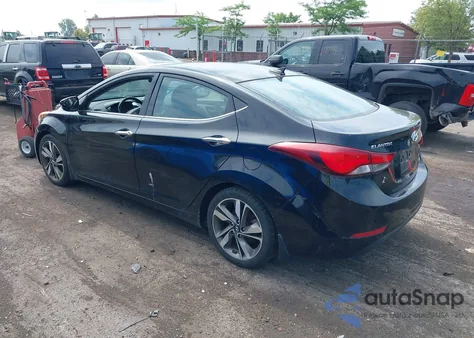2014 Hyundai Elantra Limited z USA, uszkodzony, nr VIN 5NPDH4AE1EH475811